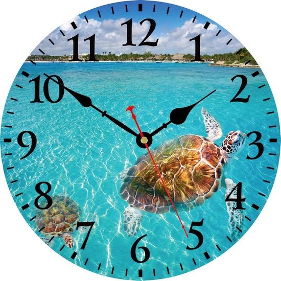 Orologio da Parete Marittimo 30 cm, Pendoli in Legno Silenzioso, Orologio da Parete a Batterie per Camera da Letto/Cucina/Soggiorno/Stanza da Pranzo