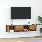 vidaXL Mobili Porta TV 2 pz Legno Antico 60x31x25,5 cm in Truciolato