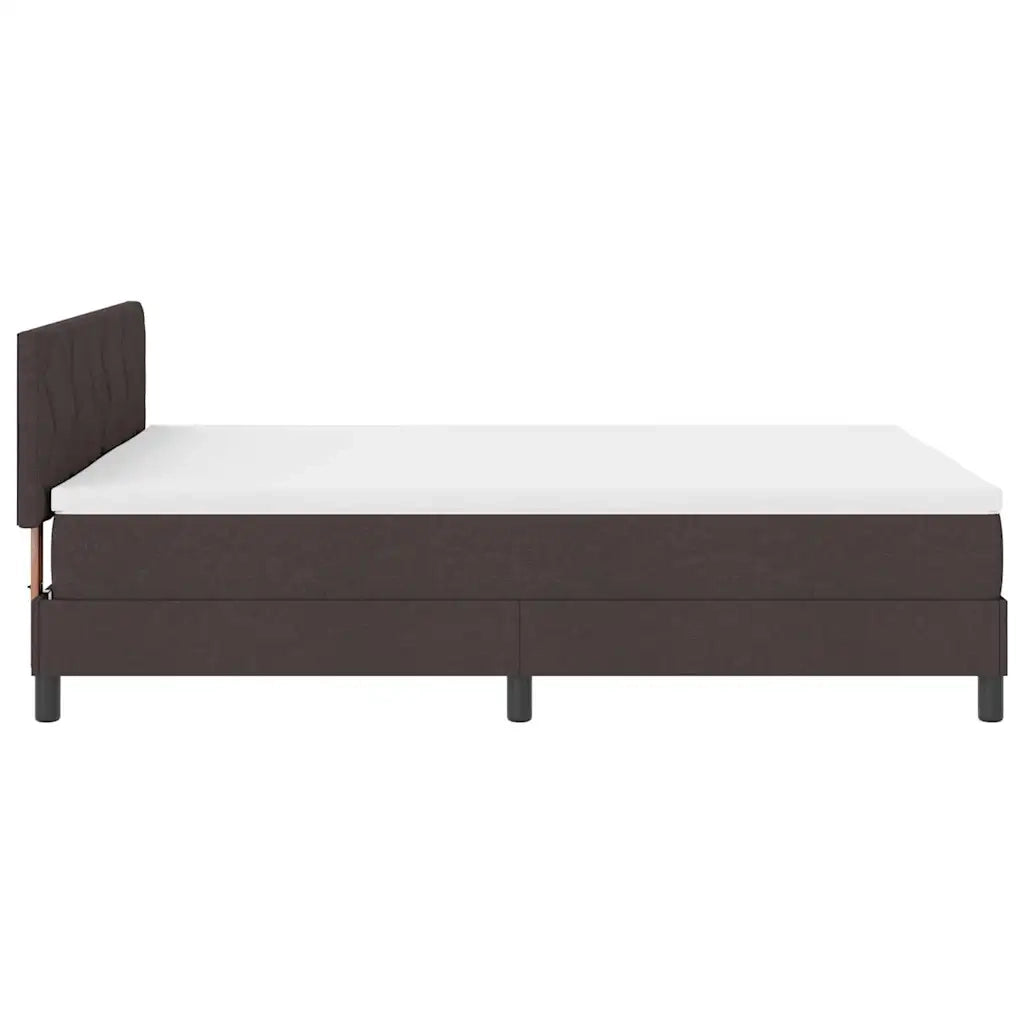 Letto a molle con materasso Marrone Scuro 140 x 190 cm Tessuto 3342285