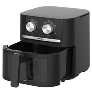 FRITTOSNELLA 6.5L - Friggitrice ad Aria con Finestra di Controllo, Cestello Antiaderente e Timer 60 Min