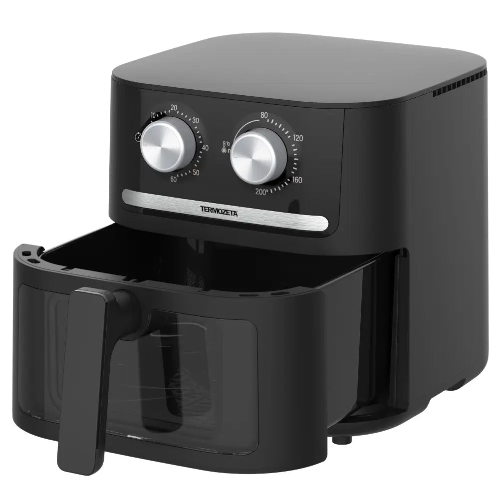 FRITTOSNELLA 6.5L - Friggitrice ad Aria con Finestra di Controllo, Cestello Antiaderente e Timer 60 Min