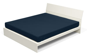 Lenzuolo Sotto con Angoli ed Elastico Tinta Unita Blu Scuro Matrimoniale Maxy