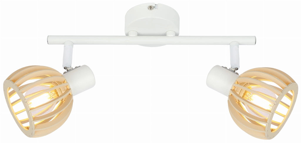 Candellux Atarri 92-68088 plafoniera bianco/legno 2xE14