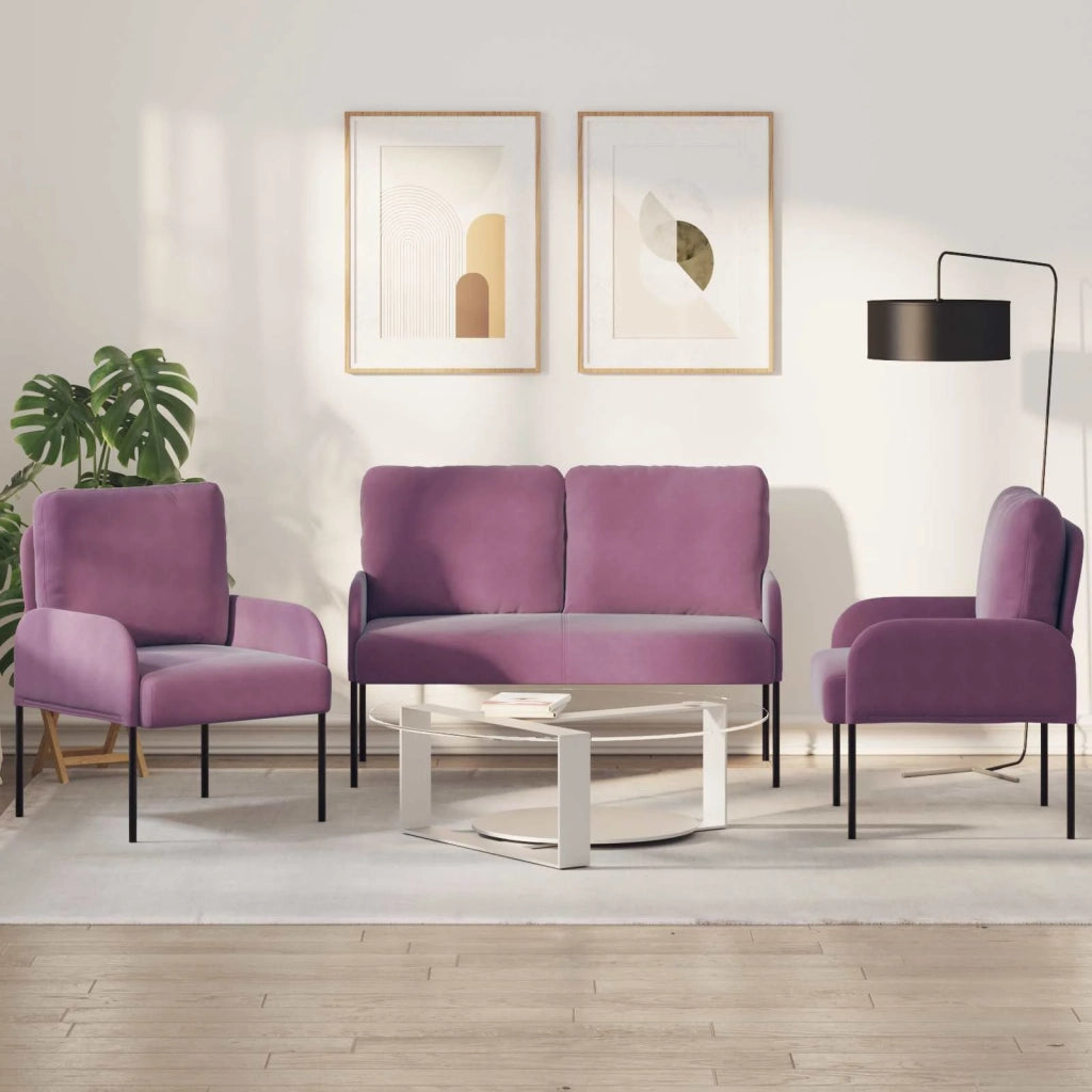 Set divani 3 pcs Viola 115 x 56 x 80 cm Legno compensato 3406224