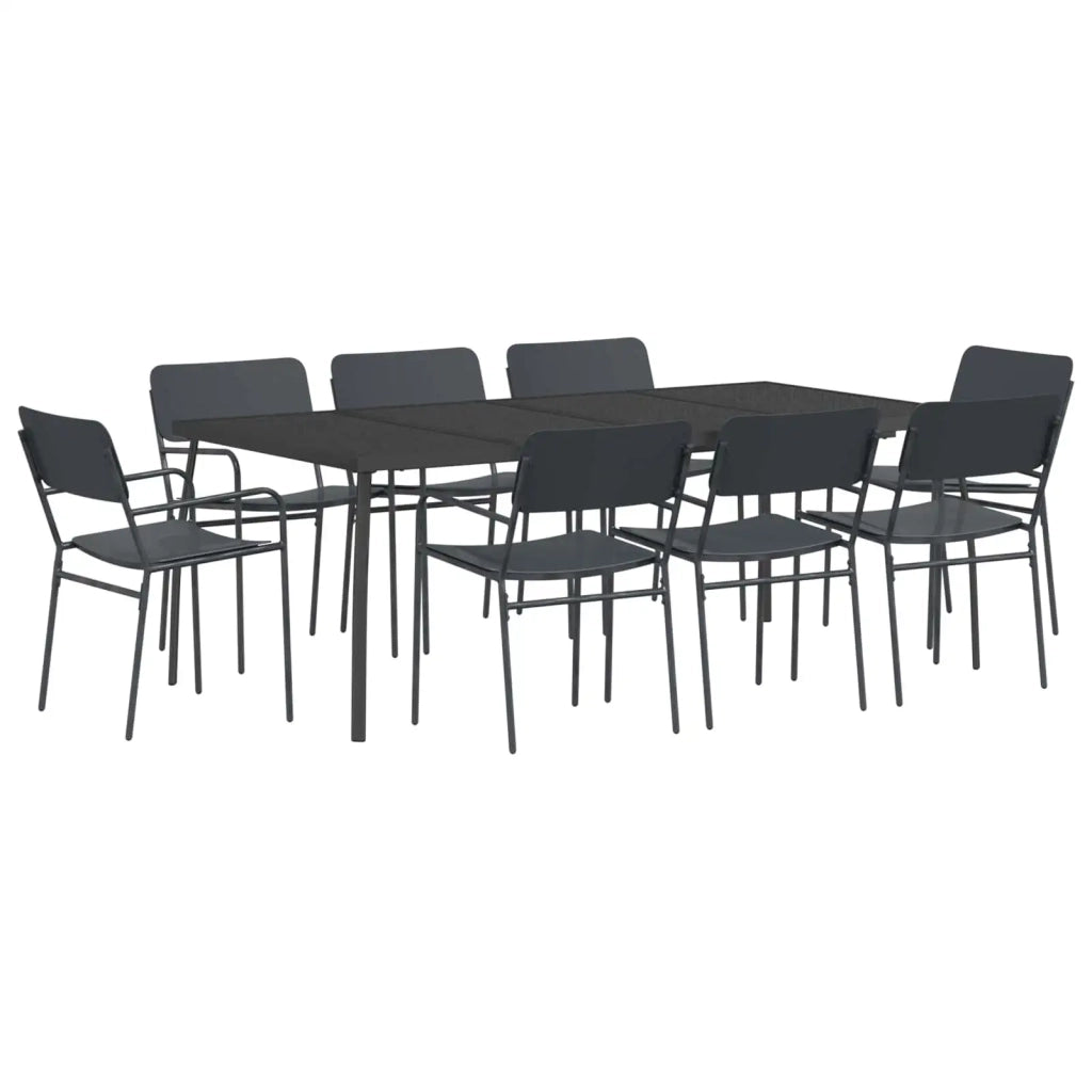 Set da pranzo 9 pz Antracite Acciaio 3422865