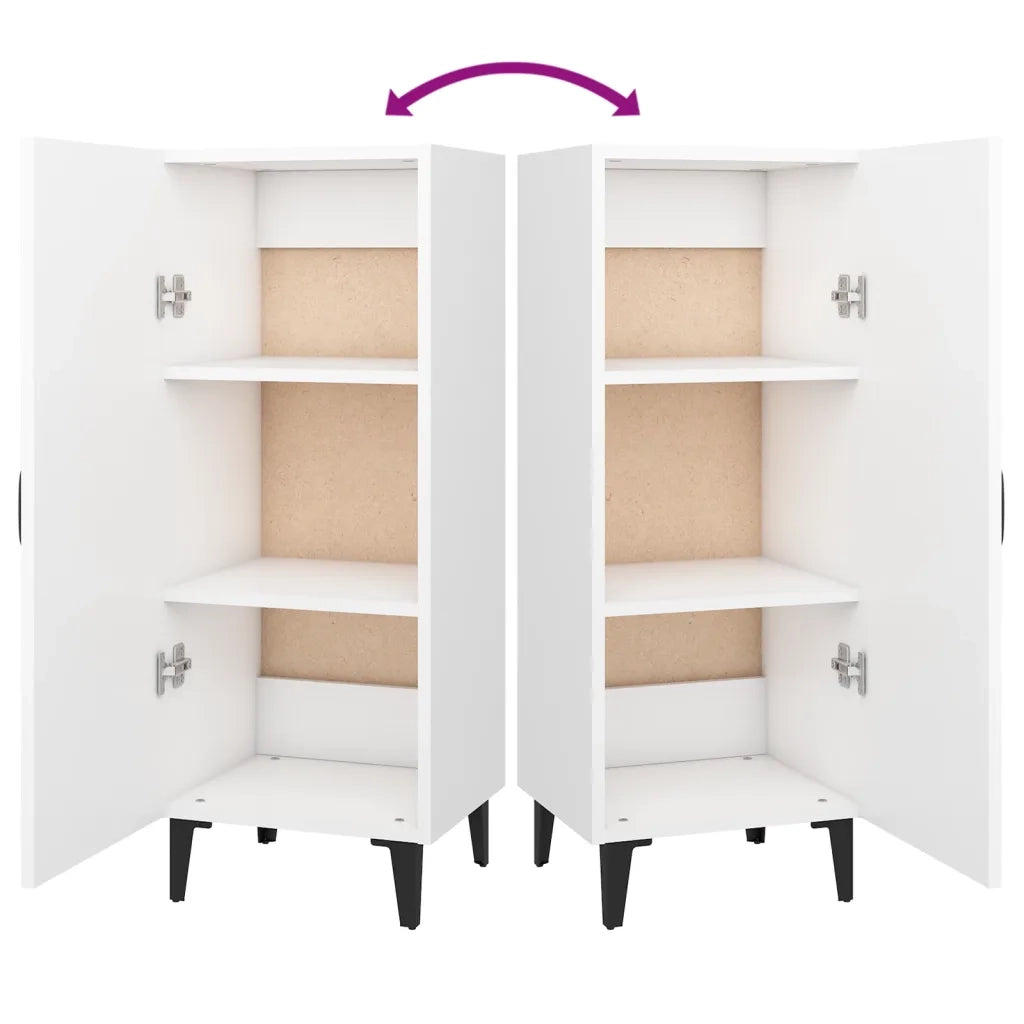 Credenza Bianca 34,5x34x90 cm in Legno Multistrato 812330