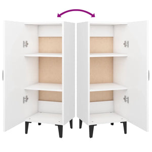 Credenza Bianca 34,5x34x90 cm in Legno Multistrato 812330