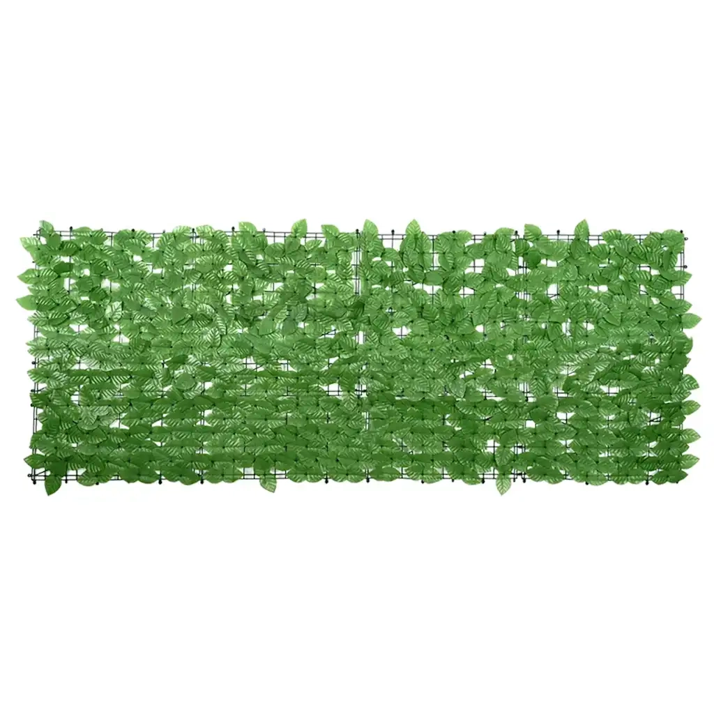 Paravento da Balcone con Foglie Verdi 200x75 cm 367843