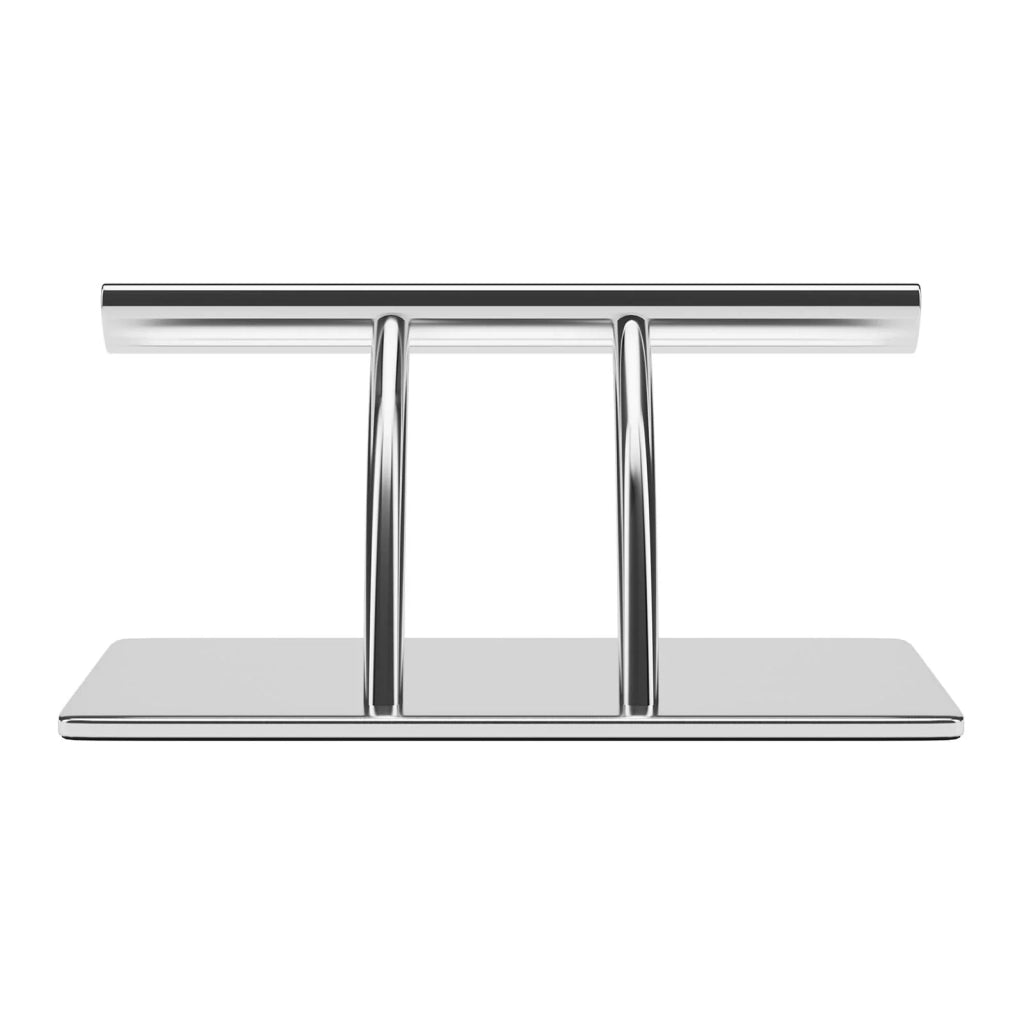 Poggiapiedi per parrucchiere in acciaio inox tubo ovale da 35 cm design e comfort senza tempo 14_0007826