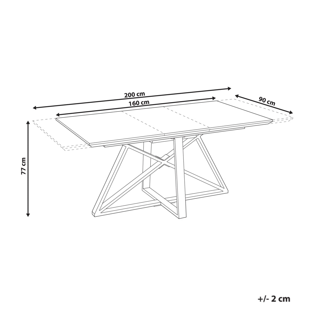 Tavolo da pranzo effetto marmo MDF gambe in metallo oro 160/200 x 90 cm piano allungabile rettangolare design moderno