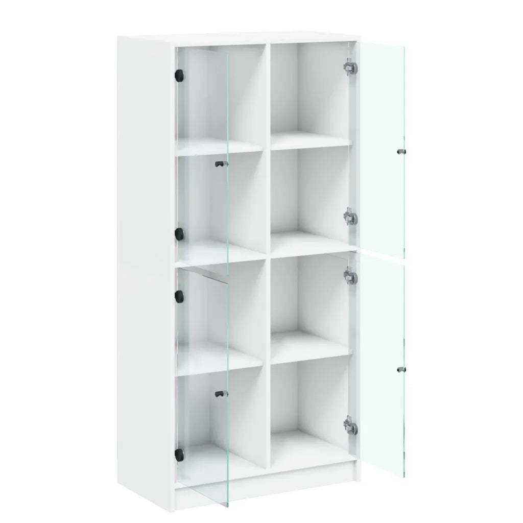 Credenza con Ante Bianca 68x37x142 cm Legno Multistrato 322567