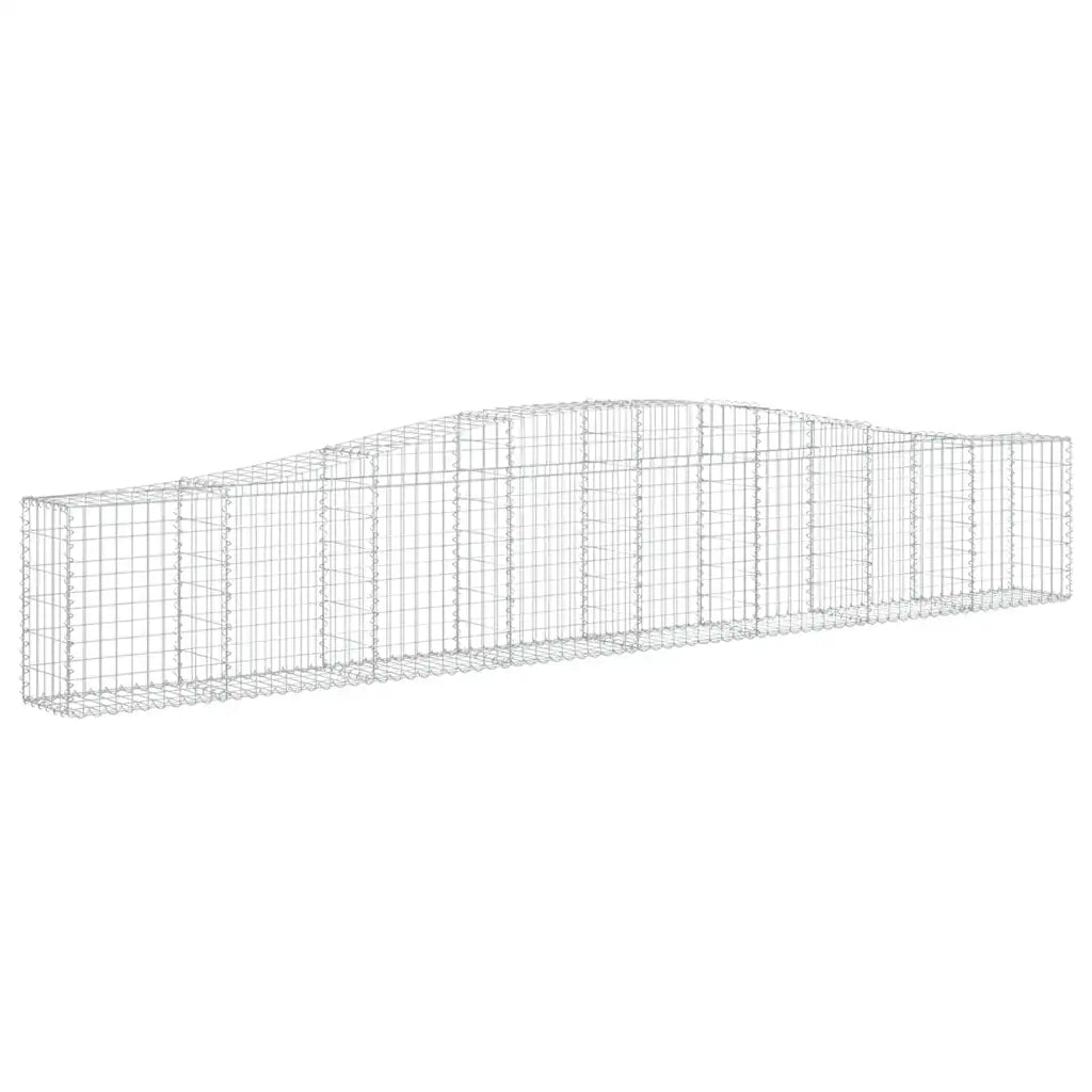Cesti Gabbioni ad Arco 3 pz 400x30x60/80 cm Ferro Zincato