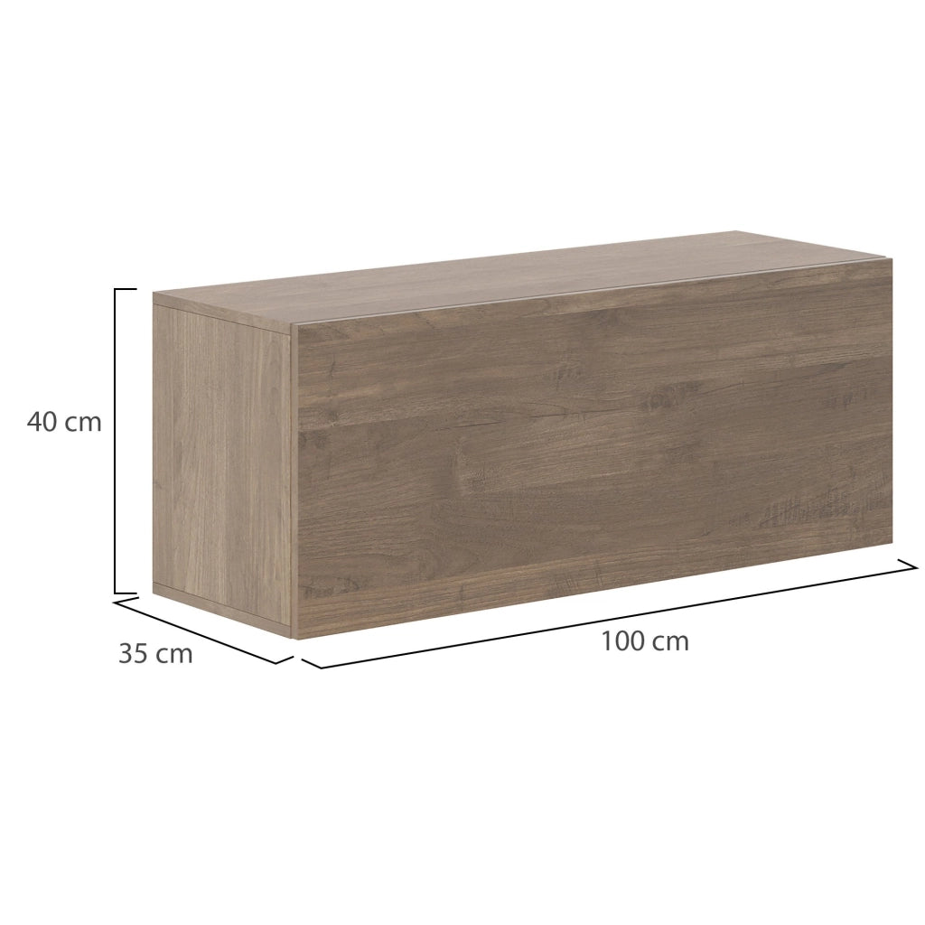Pimonte, Mobile Pensile Modulabile, 100x40h cm Marrone Noce