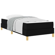 Letto singolo | Letto per adulti | Letto a molle con materasso Nero 100 x 200 cm Tessuto