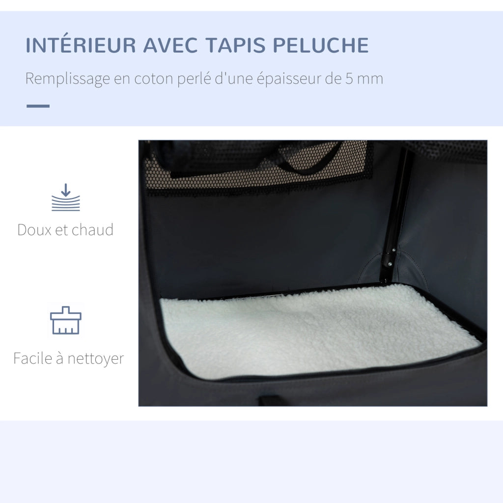 Borsa da trasporto pieghevole ¨C zephmum ¨C Grigio nero, poliestere Oxford, 3 tasche zip