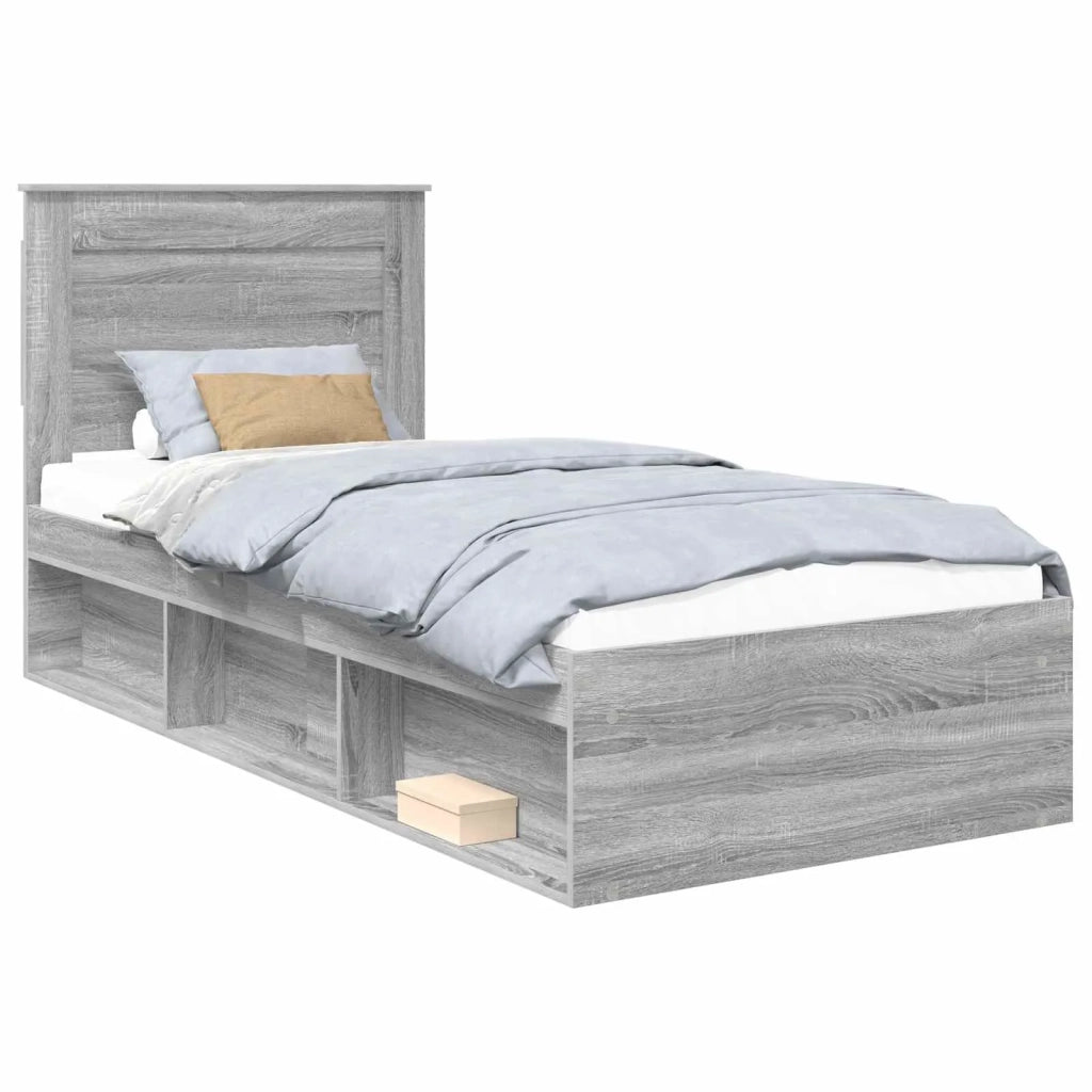 Struttura del letto Grigio Sonoma 75 x 190 cm Pino massello 3410149