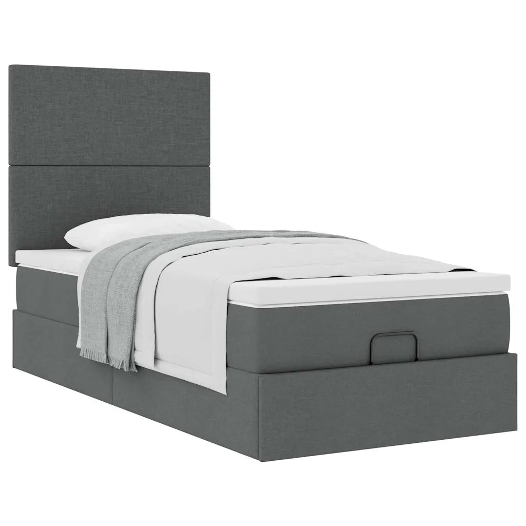 Struttura Letto Pouf con Materasso 90x190 cm in Tessuto 3313037