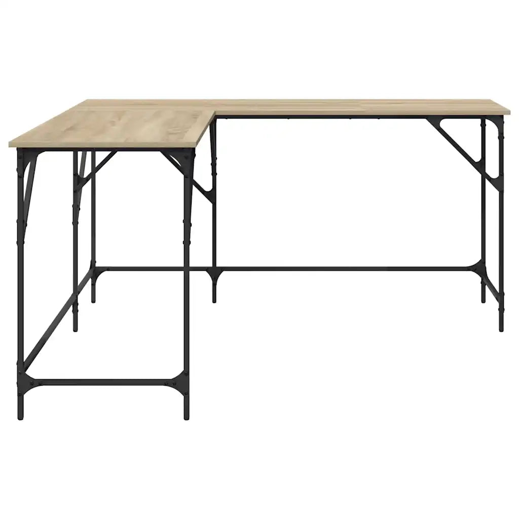 vidaXL Scrivania Rovere Sonoma 149x149x75 cm in Legno Multistrato