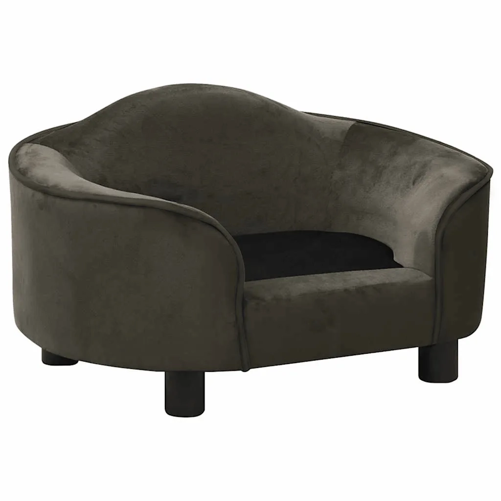 Divano per Cani Grigio Scuro 67x47x36 cm in Peluche CFW7006734