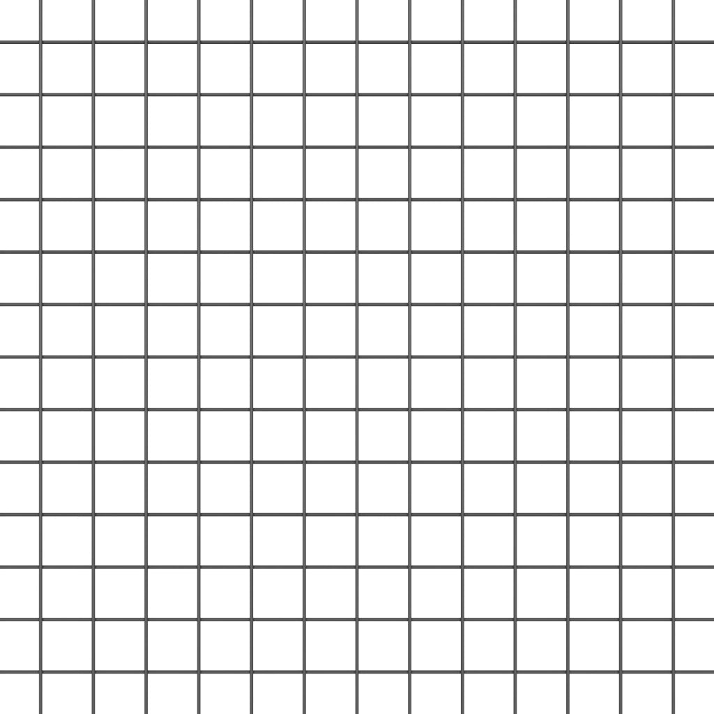 Recinto in Rete Saldato con 13 Postazioni Flangiate Grigio 0.8x100 m Acciaio