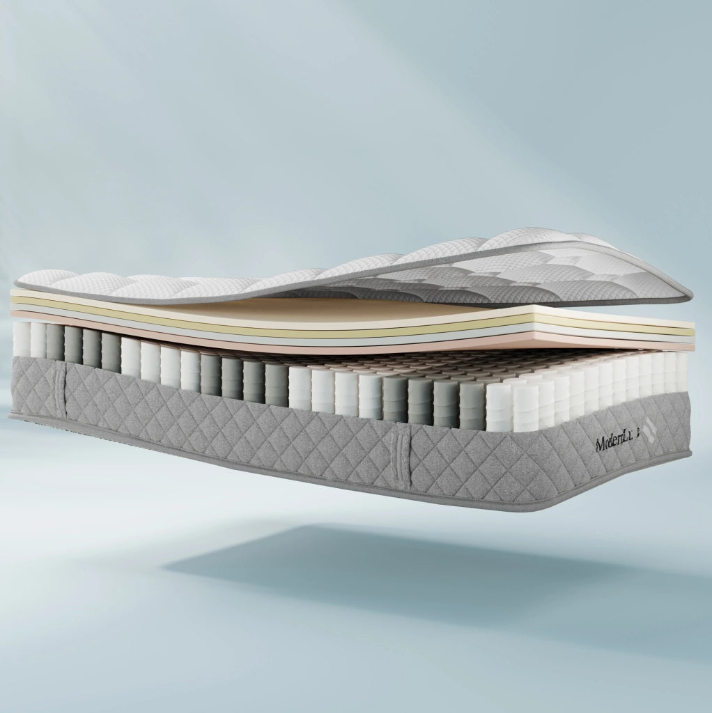 Letto matrimoniale 140x200 con LED, contenitore e materasso