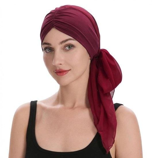 Copricapo Elegante per Estate - Copricapo Donna - Copricapo - Materiale Leggero Polyester - Bordo Antiscivolo - Coda Continua - Copricapo Donna
