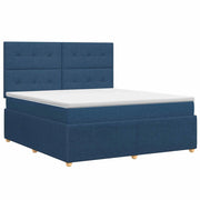Letto box spring con materasso Blu 140 x 190 cm Tessuto 3454395