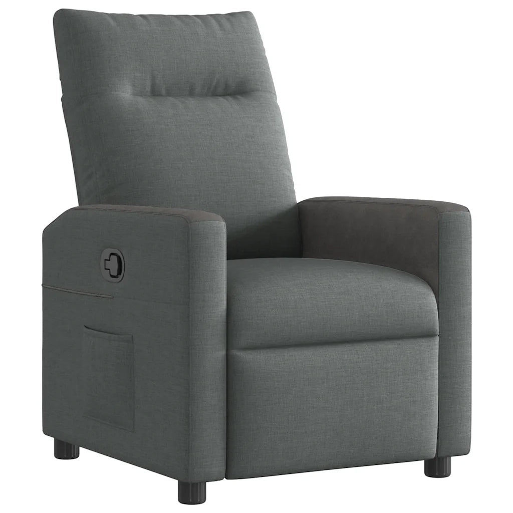 Divano Sedia-Poltrona reclinabile in tessuto grigio scuro 811526