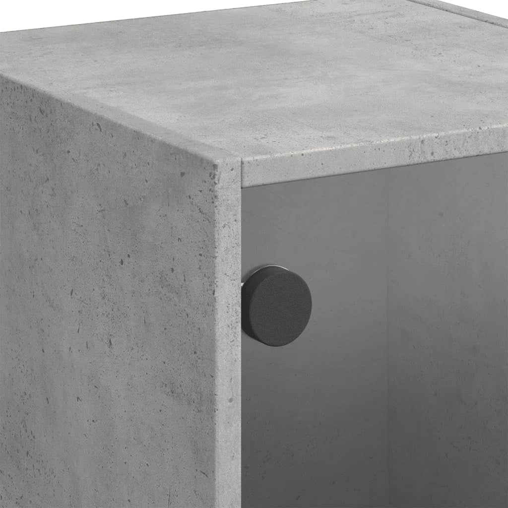 Credenza cassettiera mobile contenitore organizer cucina soggiorno salotto con ante in vetro 35 x 37 x 109 cm grigio 02_0030118