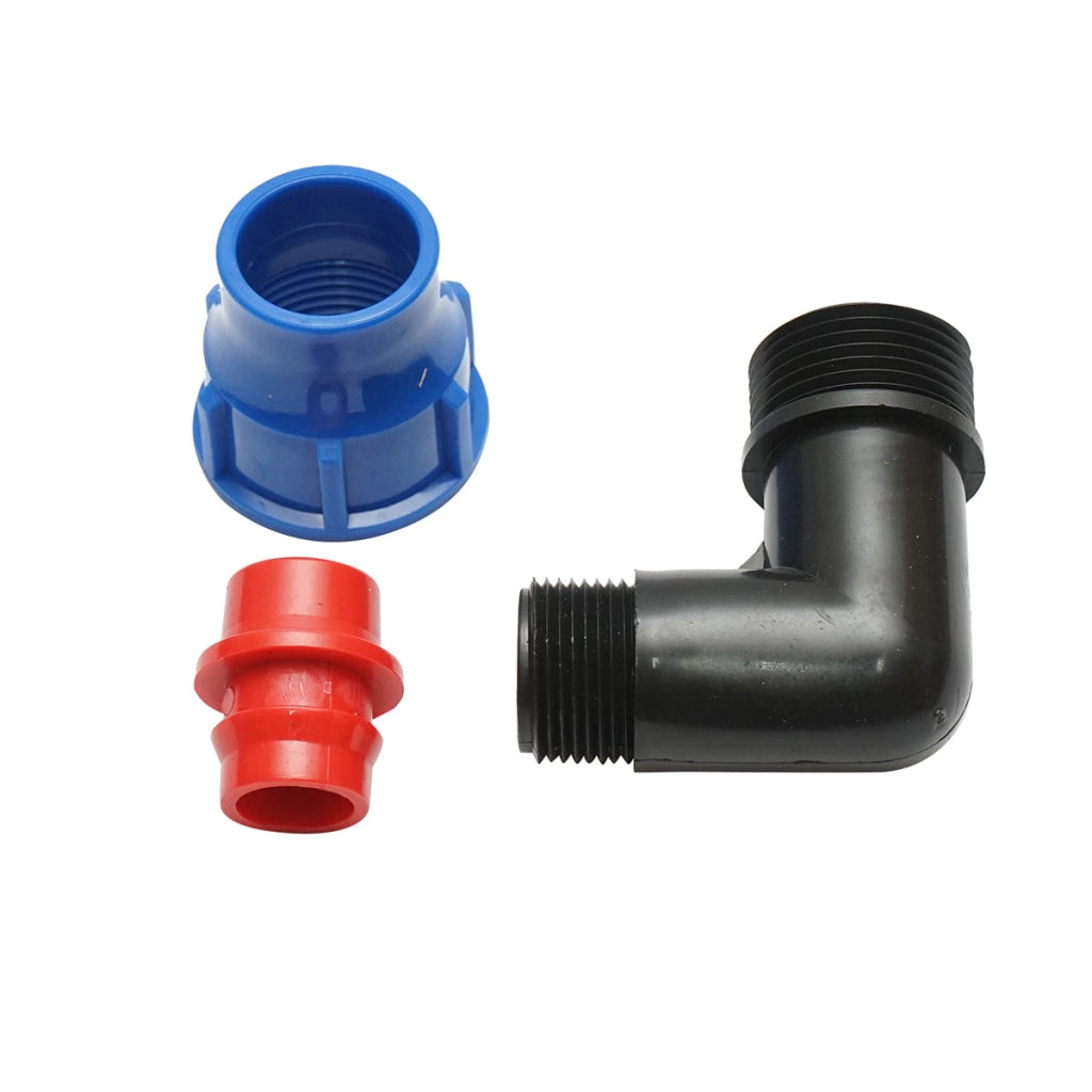Gomito per tubo di gocciolamento con filettatura esterna D25mmx3/4 pollice, per sistemi di irrigazione