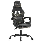 Sedia da Gaming | Sedia da e-sports con Poggiapiedi Nero e Mimetico in Similpelle