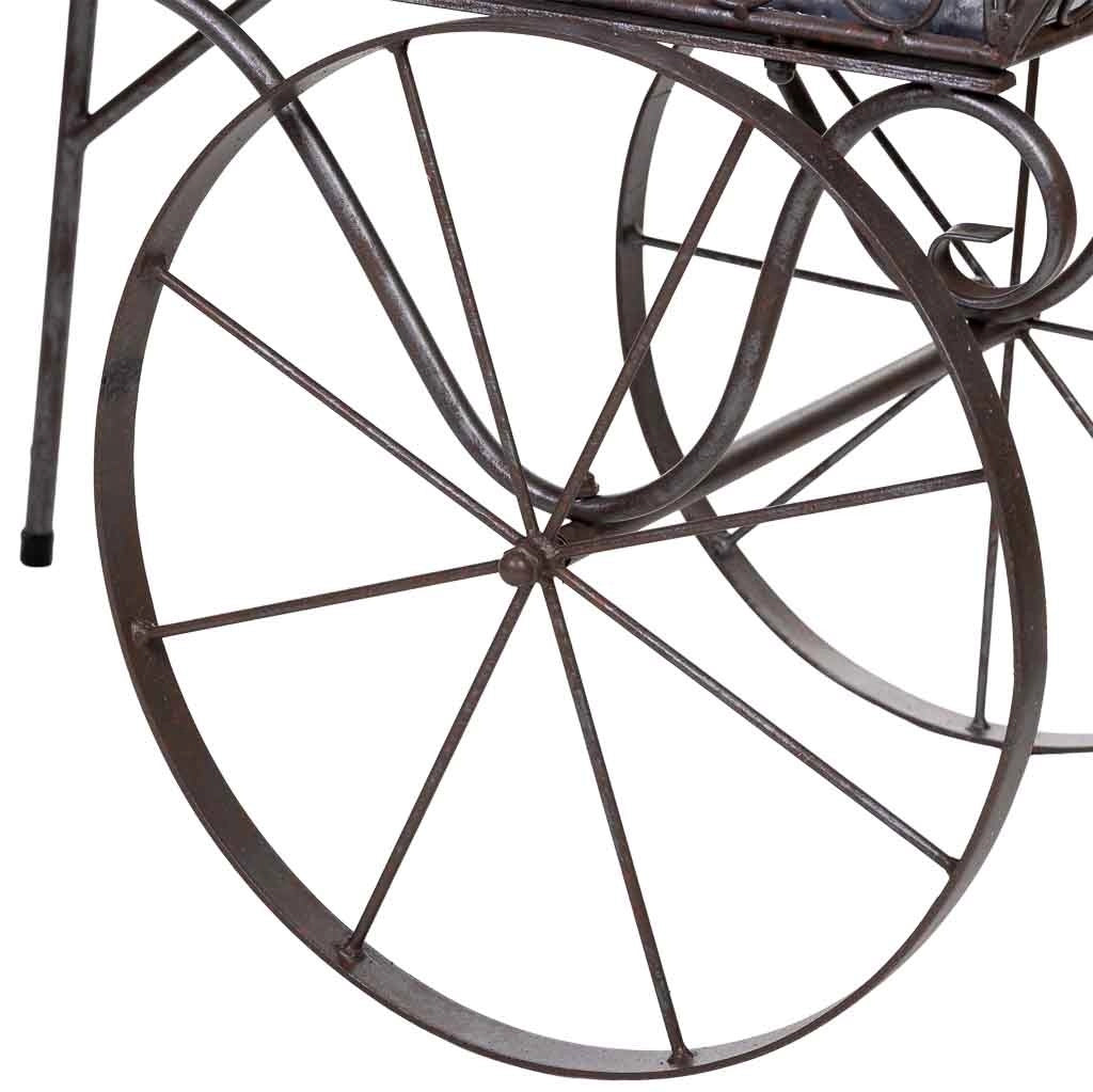 Carrello espositivo in metallo nero 93,35x39,37x53,98h cm
