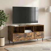 Mobile TV Rovere Fumo 102 x 34,5 x 50 cm Legno ingegnerizzato 894910