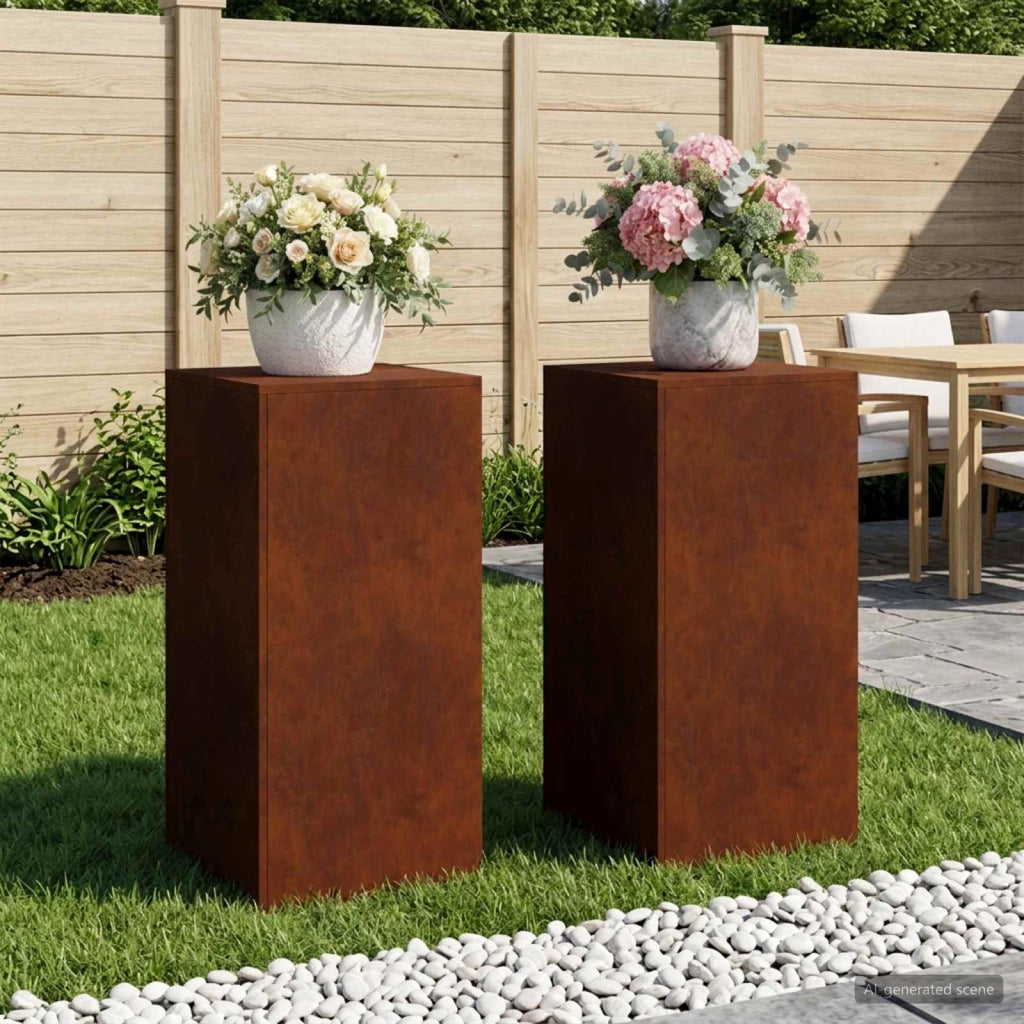 Supporto per piante 2 pcs Ruggine 40 x 40 x 80 cm 8012557