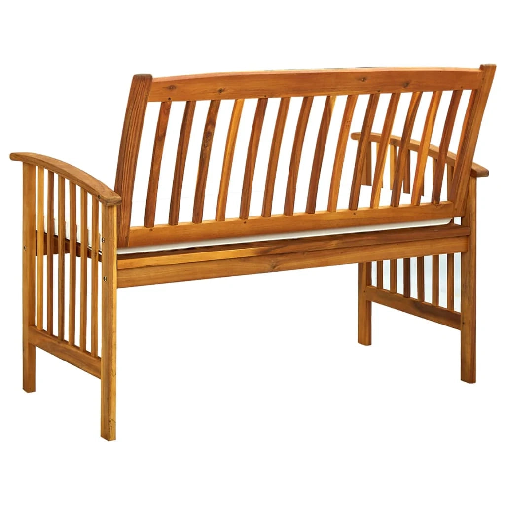 Panca da giardino mobili da esterno per patio mobili da terrazza con cuscini 119 x 64 x 90 cm legno massello di acacia 02_0011590