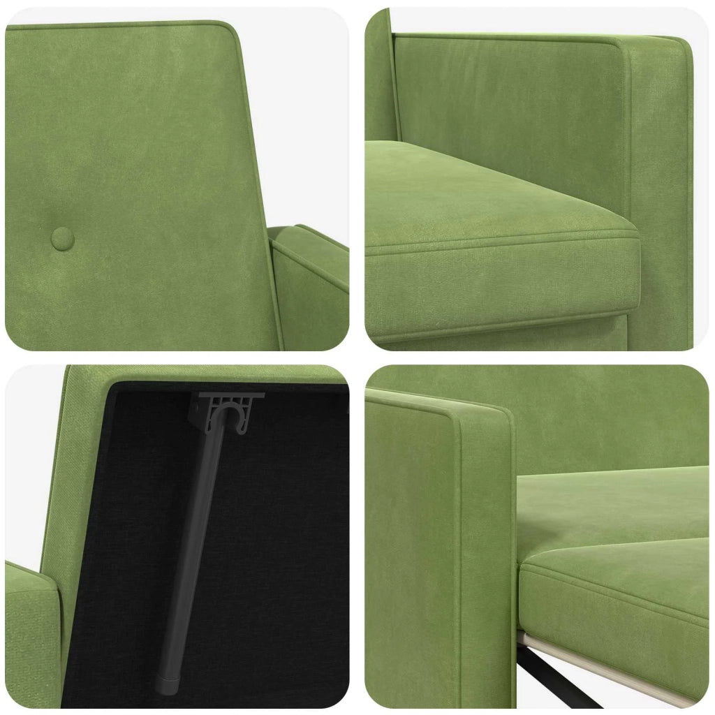 Divano letto Verde chiaro Tessuto