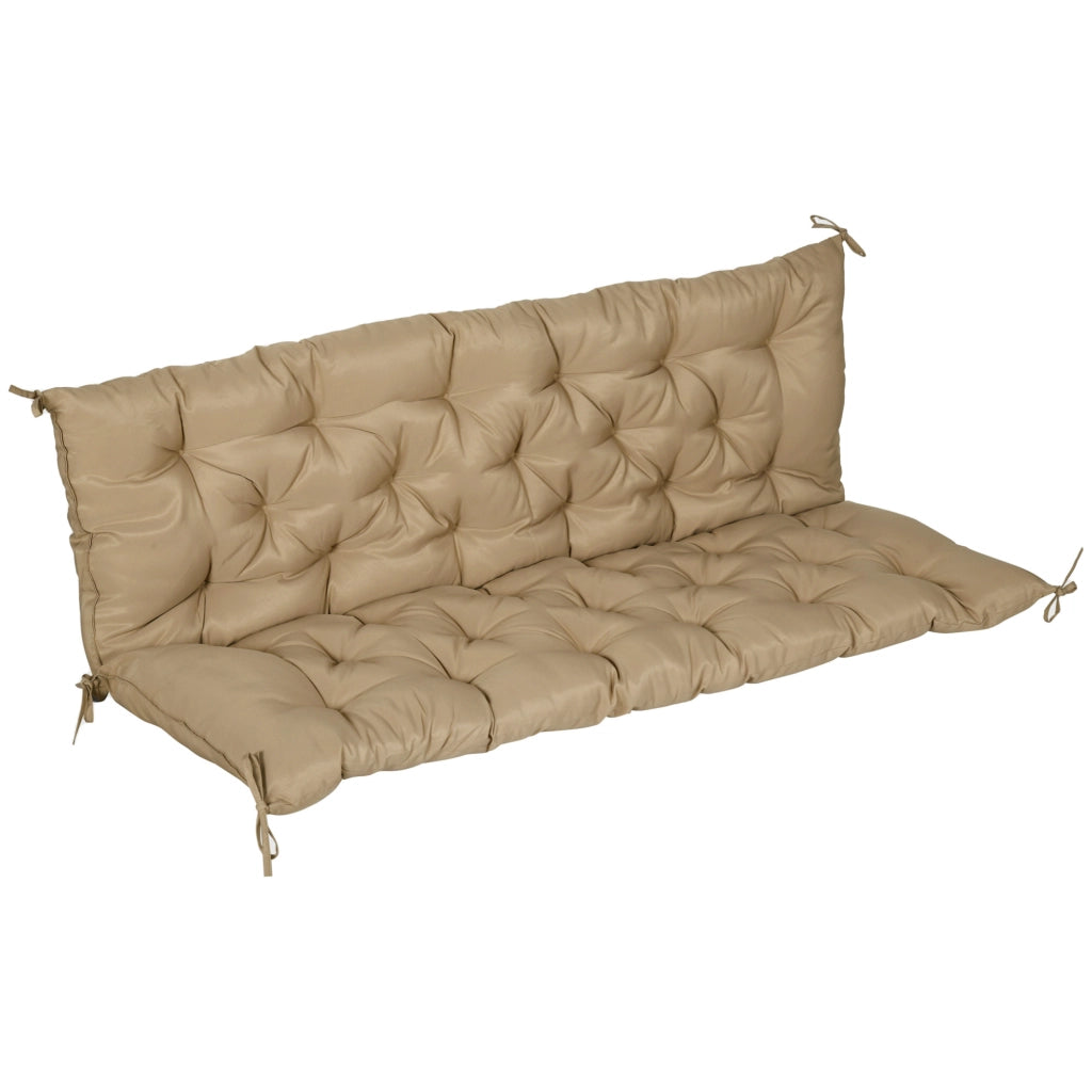 Cuscino per Panchina 150x98x8 cm ¨C Zephmum ¨C Khaki, Giardino, Polypropilene