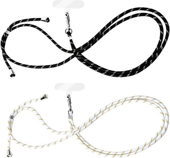 Cavo di Sostegno per Telefono Mobili Universale con Tasselli di Sigillatura - Catena Quadrata Universale - Accessorio Antifurto per Telefono Mobili - Cavo di Sostegno di Sicurezza per Telefono in Scatola
