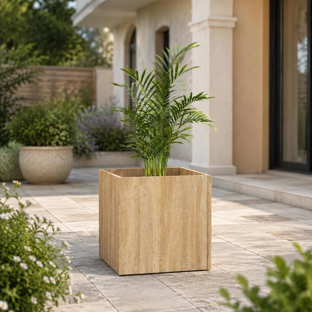 Planter Sonoma Oak 40x40x40 Cm Wood Material