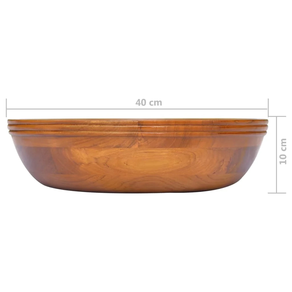 Lavandino da bagno lavabo da appoggio lavabo da bagno lavabo da interno 40 x 10 cm legno massello di teak 02_0002870