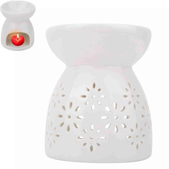 Olio diffusore con fiori in rilievo - Lampada da parete - Diffusore di aromi - Lampada profumatrice - Cucina da tavolo decorativa - Facile da utilizzare - Diffusore di aromaterapia