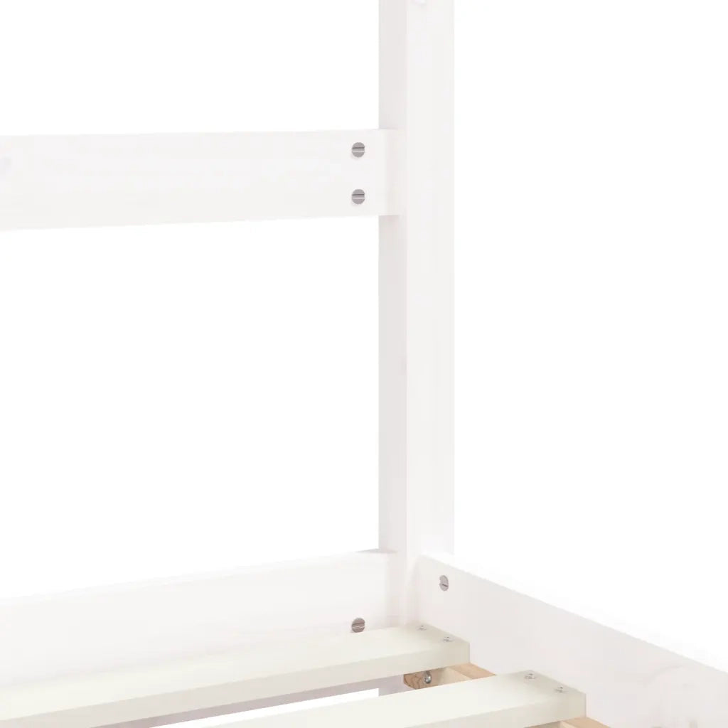 Giroletto per Bambini-Struttura Letto Bambini Bianco 2x(70x140)cm Legno Massello Pino