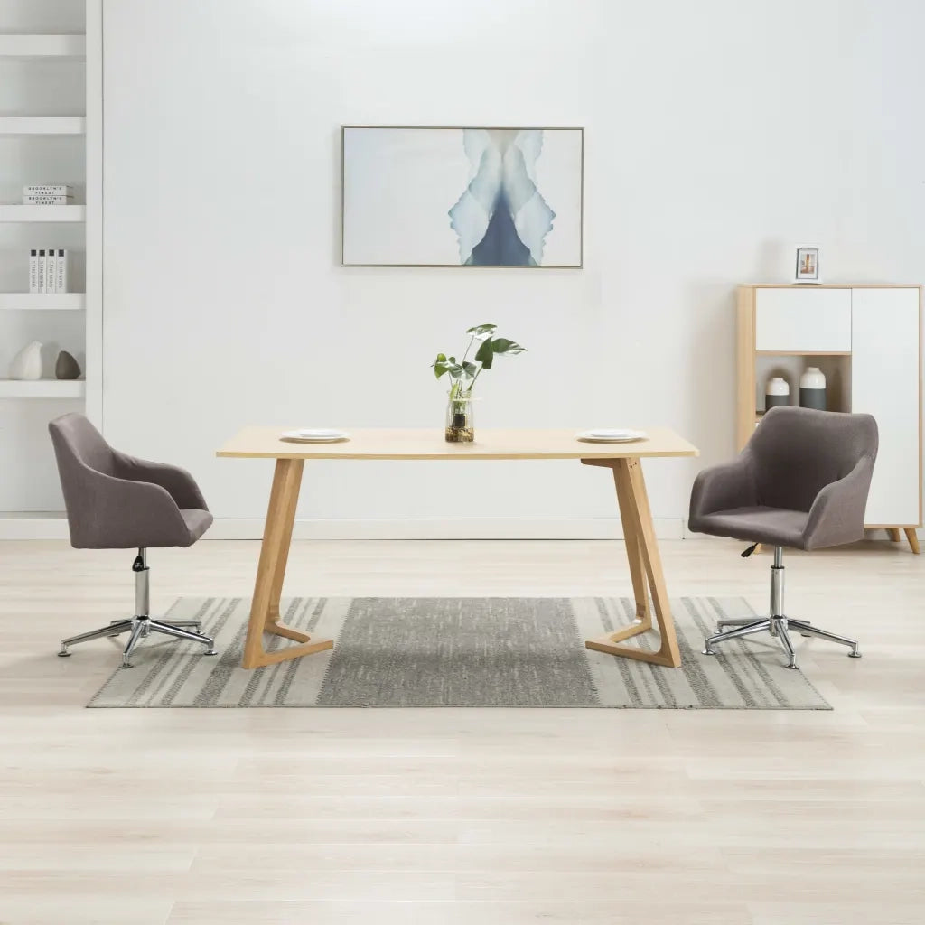 Sedie da Pranzo Girevoli 2 pz Talpa in Tessuto  cod mxl 23588