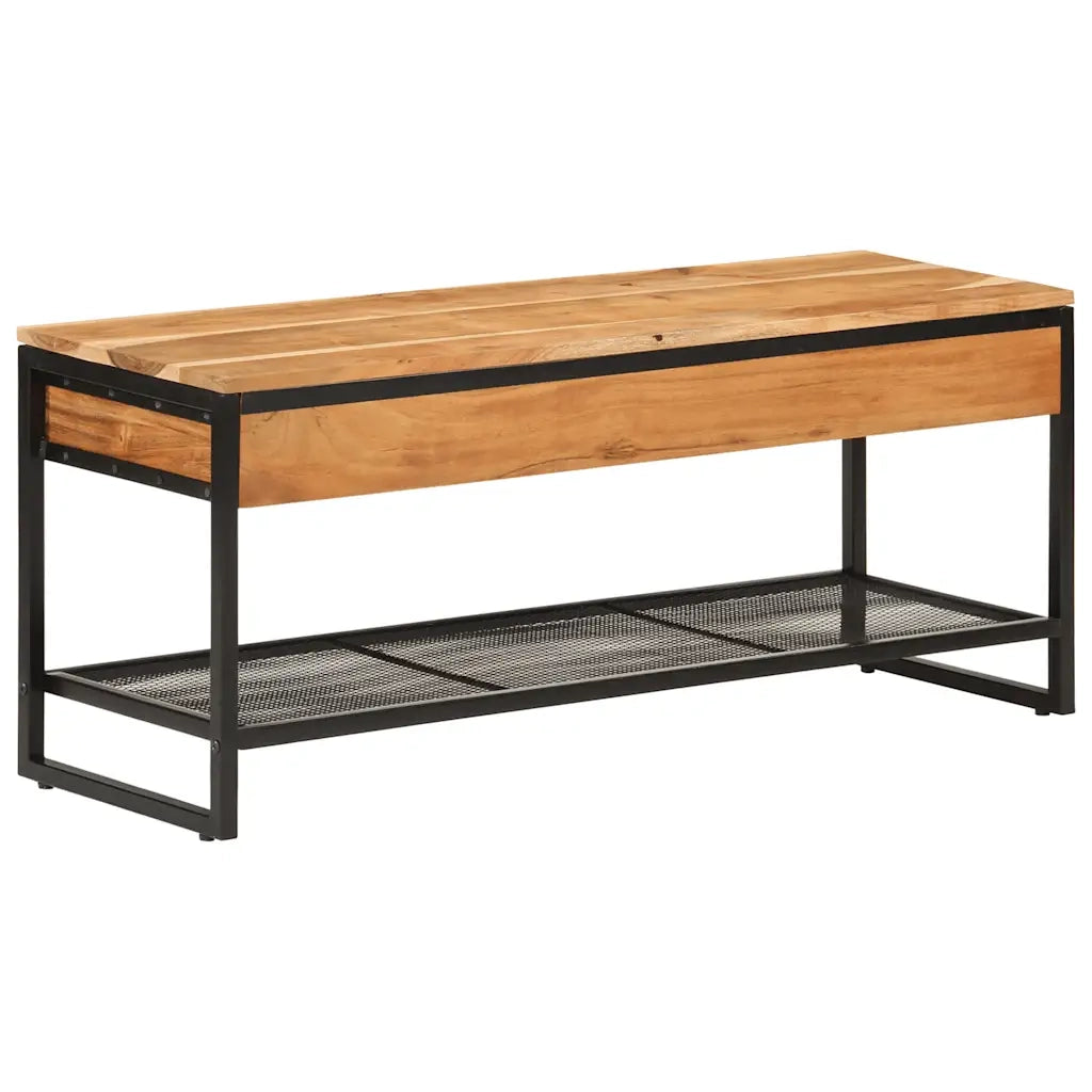 vidaXL Panca da Giardino 110x35x45 cm Legno Massello di Acacia e Ferro