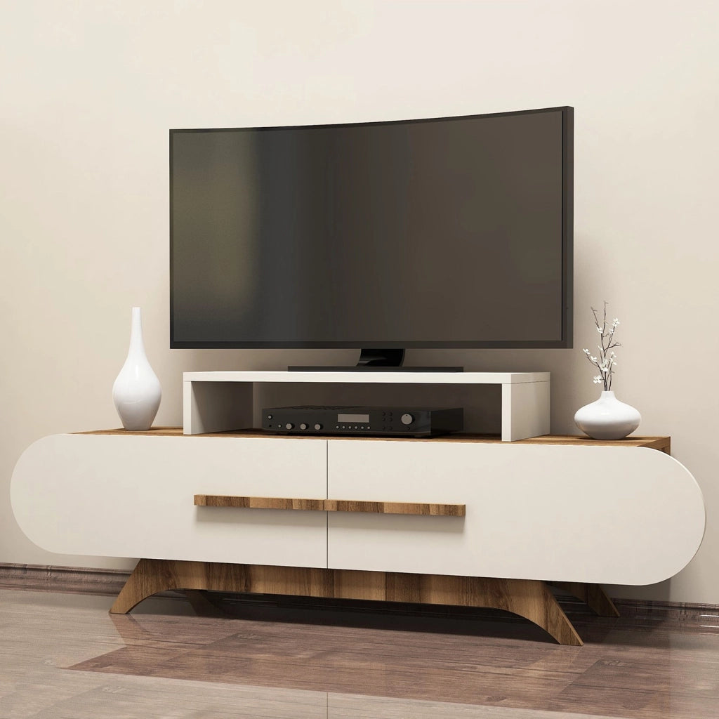 Mobile TV in legno "Rose" - 145 x 36 x 49 cm - Noce Crema