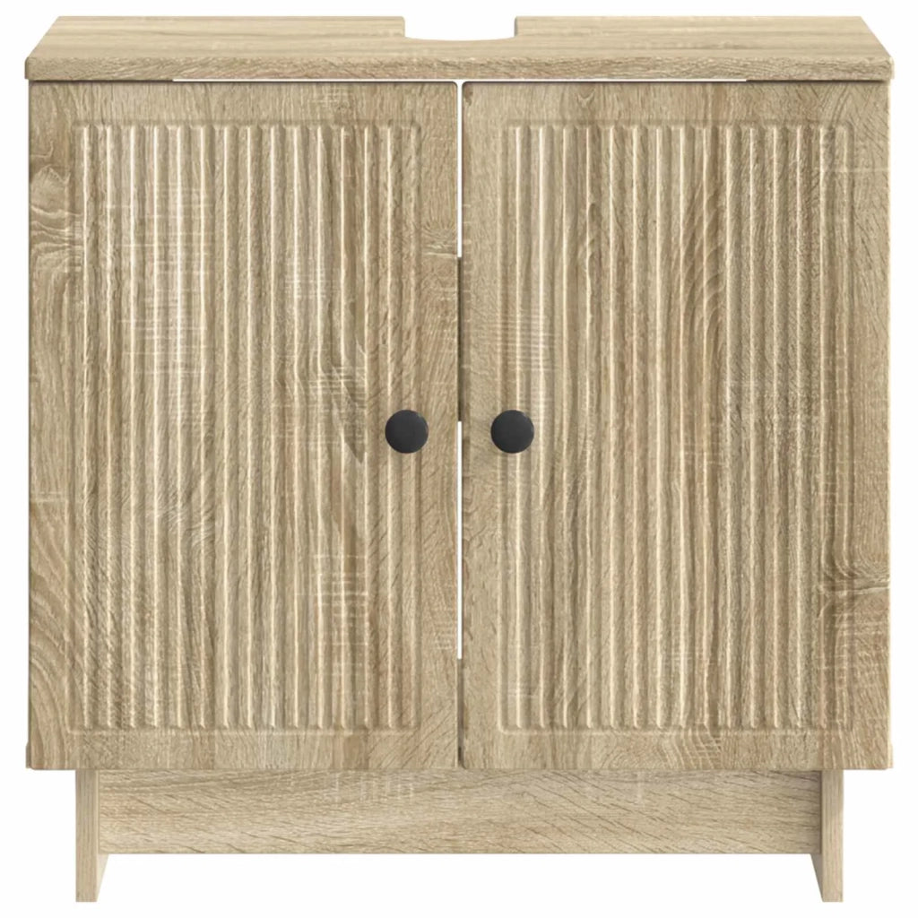Armadio per Lavabo da Bagno EDE Rovere Sonoma 895907