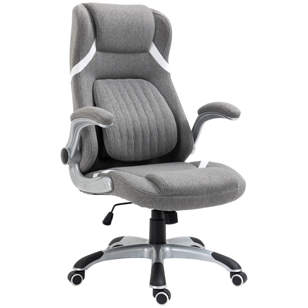 Sedia da Ufficio Reclinabile ¨C zephmum ¨C Tessuto Grigio 68x76x109-117 cm