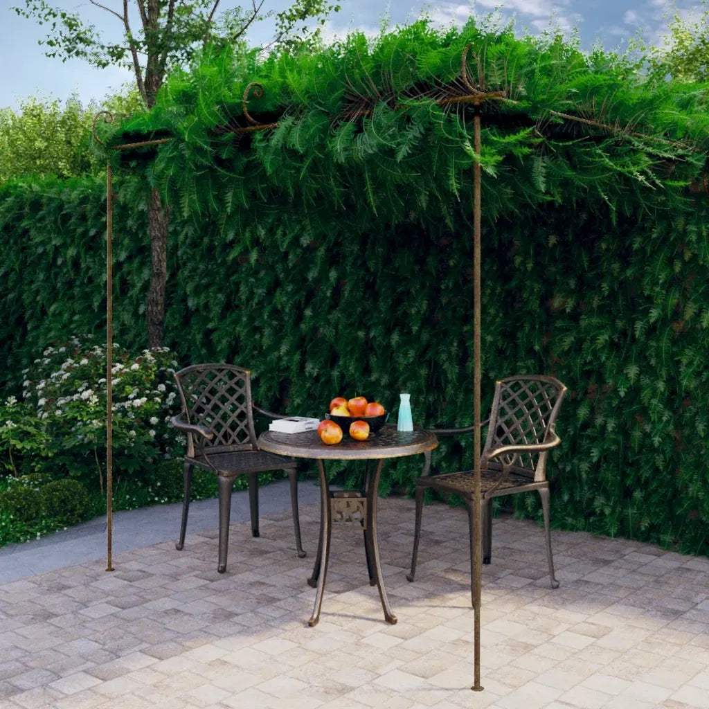 Pergolato da Giardino Marrone Anticato 3x3x2,5 m in Ferro CFW2532566