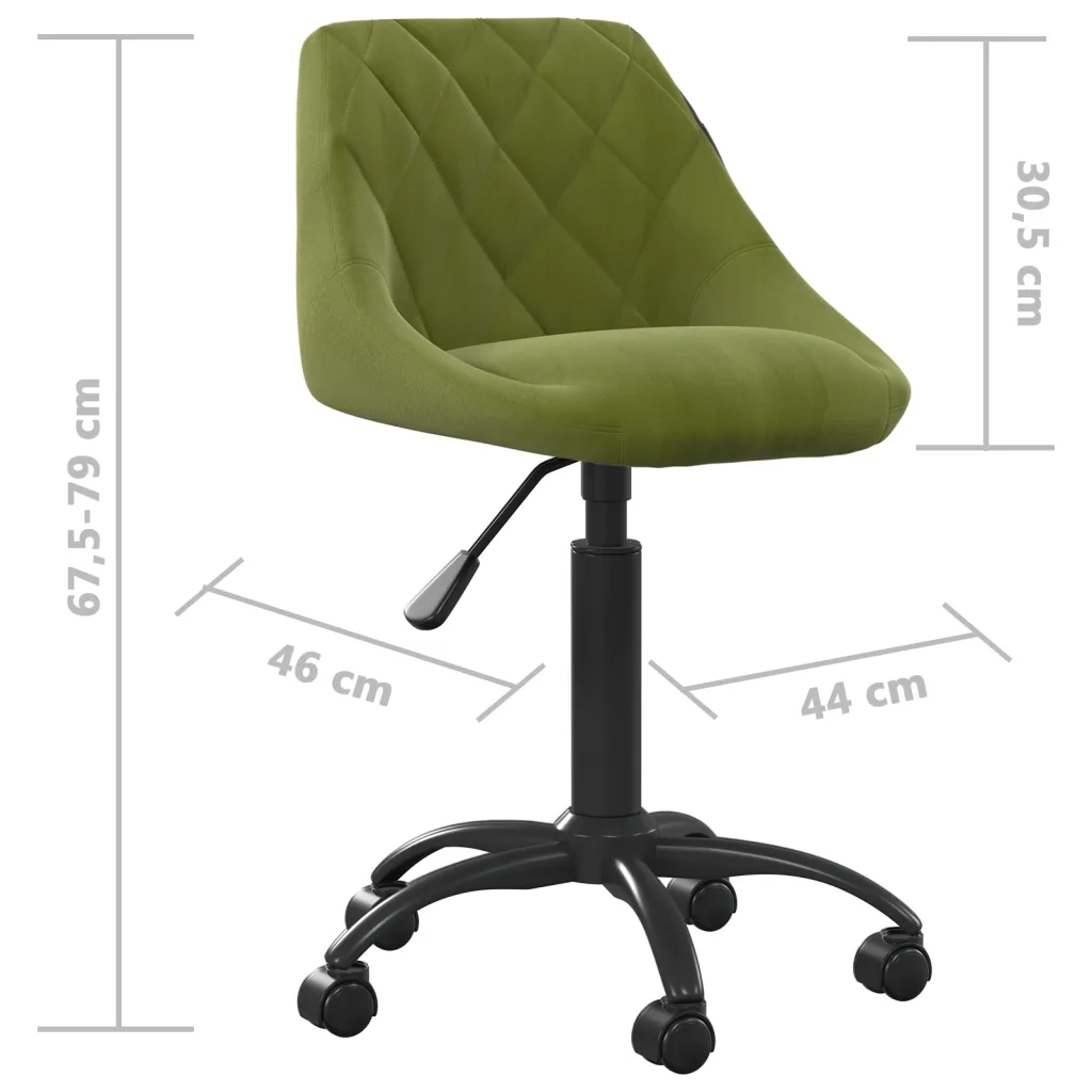 Sedia da Pranzo Verde Chiaro in Velluto