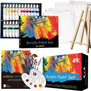 Collezione di vernici acriliche 49 pezzi - Materiale artistico - Adatto per bambini e artisti - 49 pezzi - Multicolore - Acrilico